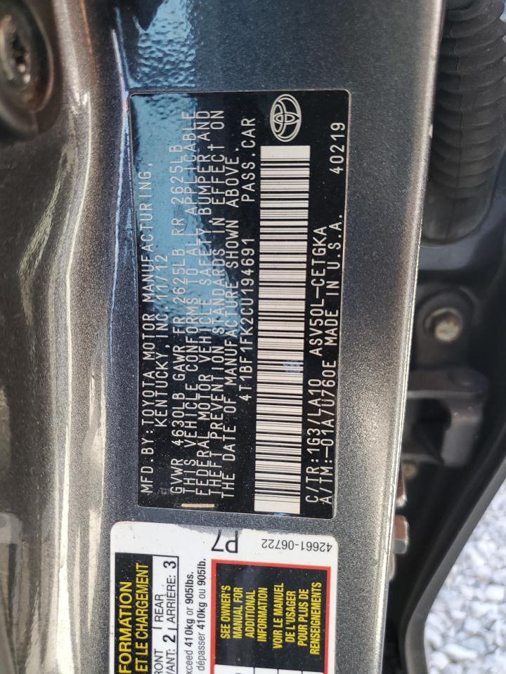 2012 Toyota Camry - Image 12