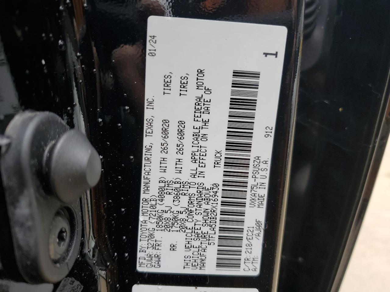 VIN 5TFLA5DB2RX169430 2024 TOYOTA TUNDRA no.12