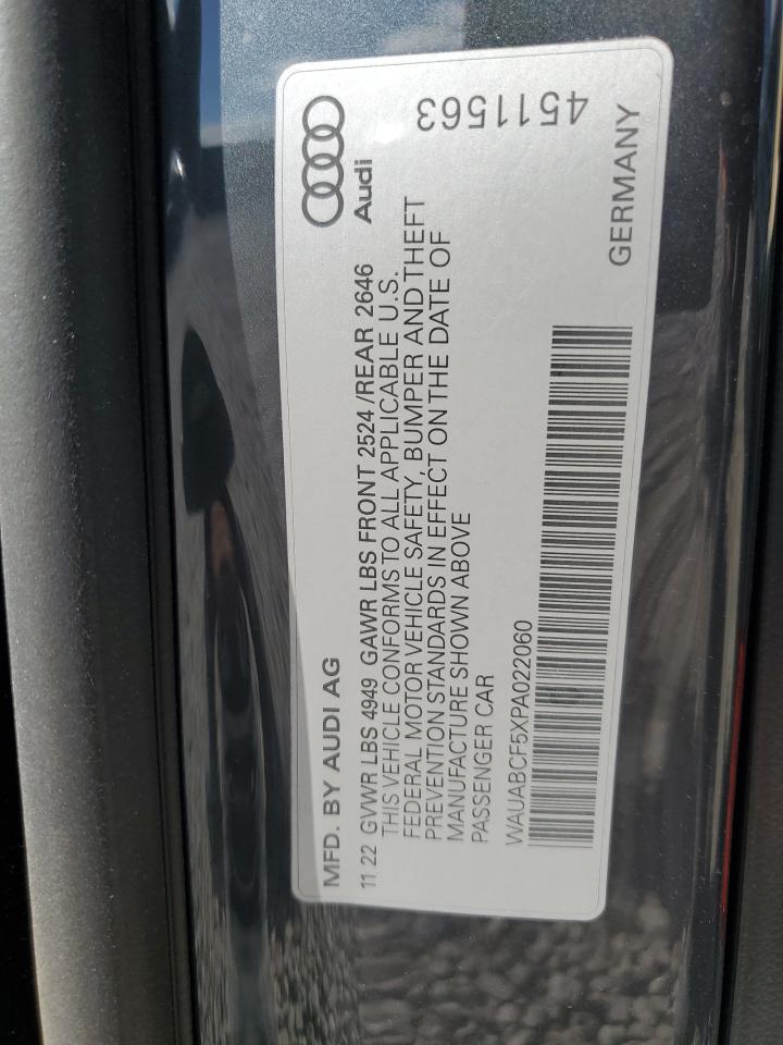 2023 Audi A5 Premium 40 VIN: WAUABCF5XPA022060 Lot: 79323264