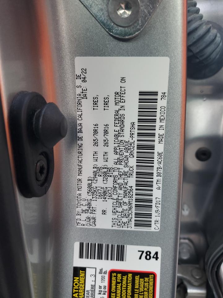 VIN 3TMAZ5CN6NM182564 2022 TOYOTA TACOMA no.12