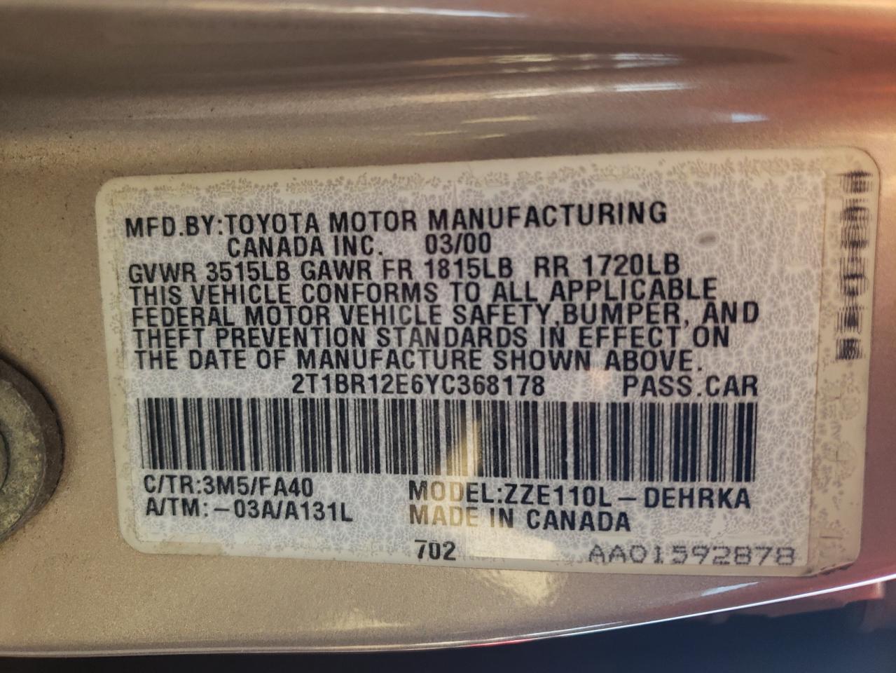 2000 Toyota Corolla - Image 12