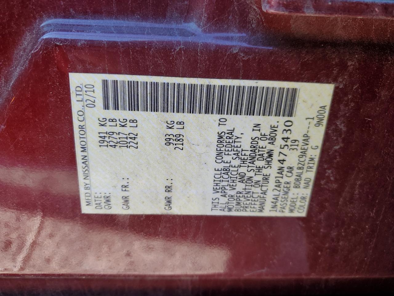 2010 Nissan Altima - Image 12