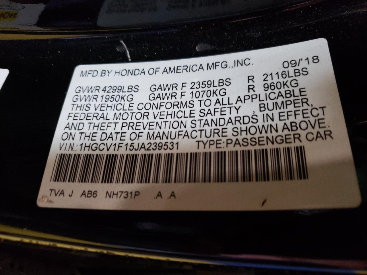 2018 Honda Accord - Image 13