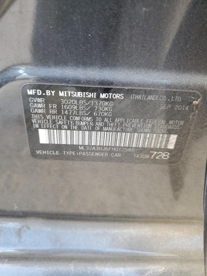 VIN ML32A3HJ6FH012588 2015 MITSUBISHI MIRAGE no.12