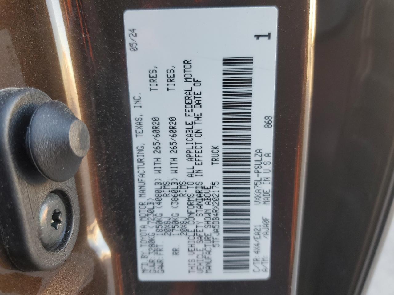 VIN 5TFJA5DB4RX202175 2024 TOYOTA TUNDRA no.12