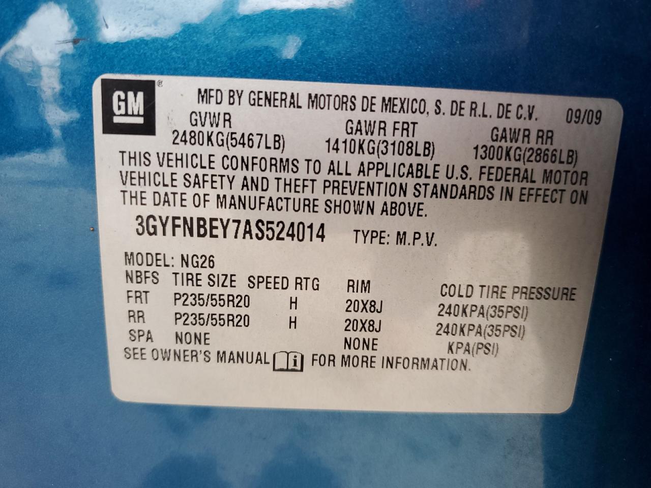 2010 Cadillac Srx Performance Collection VIN: 3GYFNBEY7AS524014 Lot: 79288754