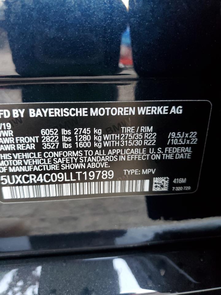 2020 BMW X5 Sdrive 40I VIN: 5UXCR4C09LLT19789 Lot: 79183304