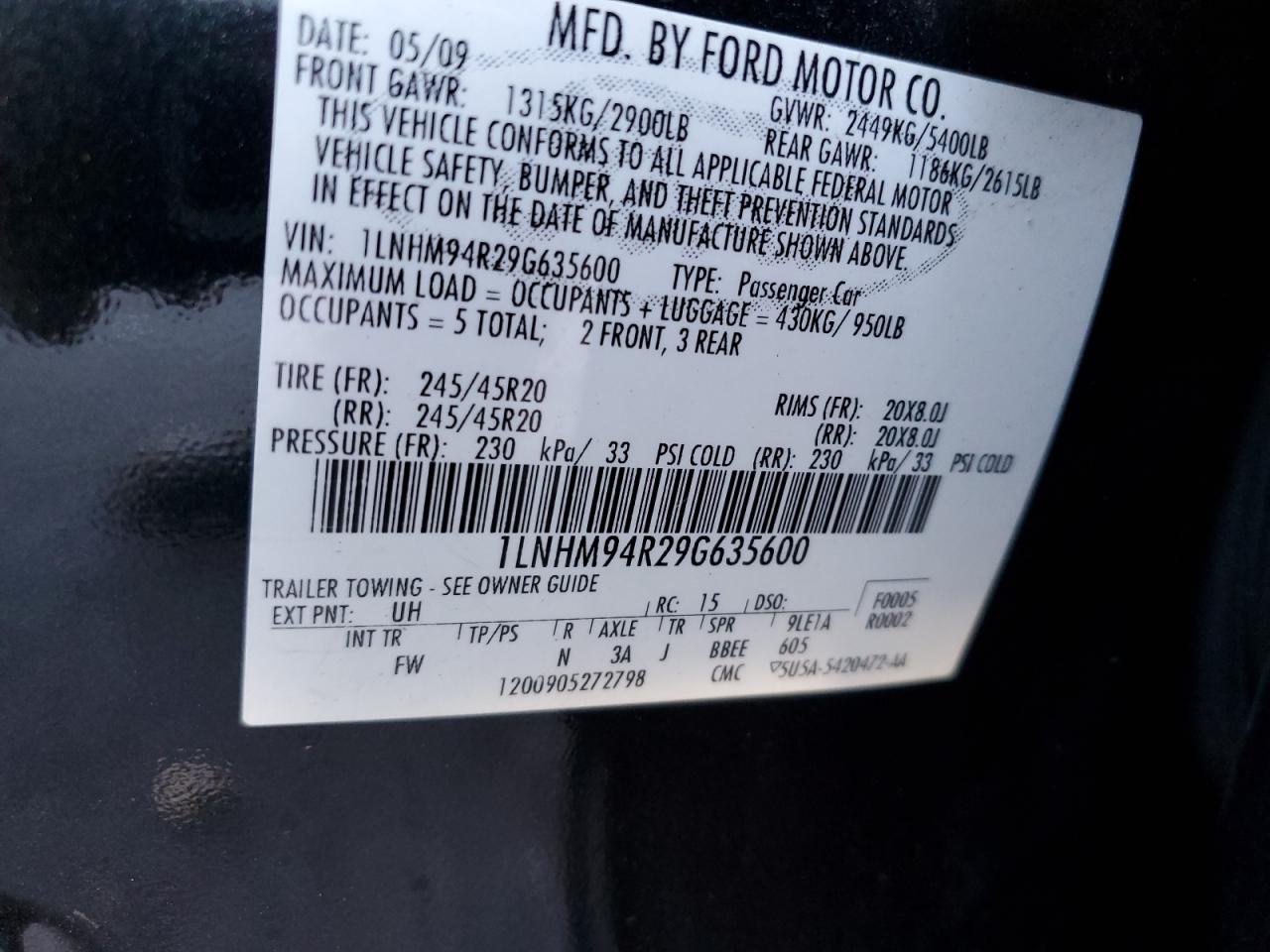 2009 Lincoln MKS - Image 12