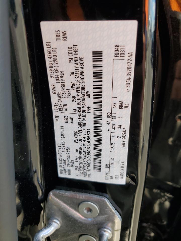 1FMCU0J90KUA55831 2019 Ford Escape Titanium