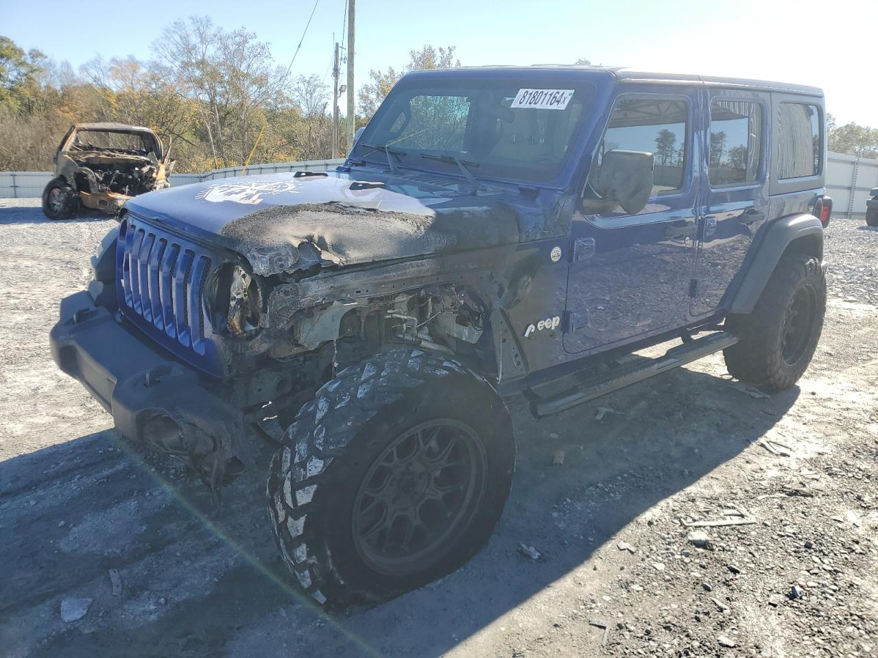 2018 Jeep Wrangler Unlimited Sport zu verkaufen in Cartersville, GA - Burn