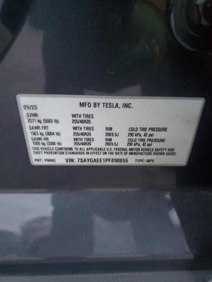 7SAYGAEE1PF890855 2023 TESLA MODEL Y - Image 15