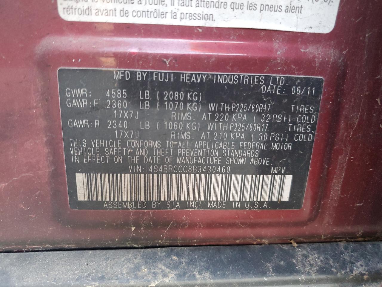 2011 Subaru Outback - Image 14