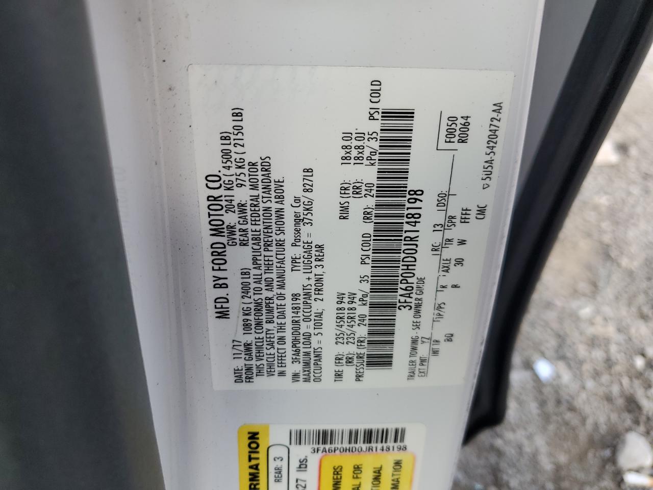 2018 Ford Fusion - Image 12