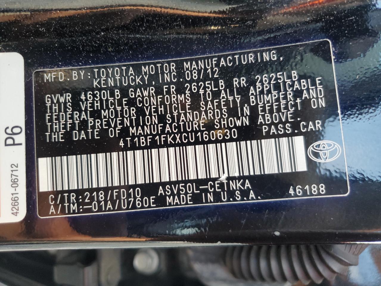 2012 Toyota Camry - Image 12