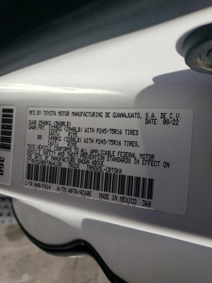 2022 Toyota Tacoma Access Cab VIN: 3TYRX5GN0NT064128 Lot: 81727614