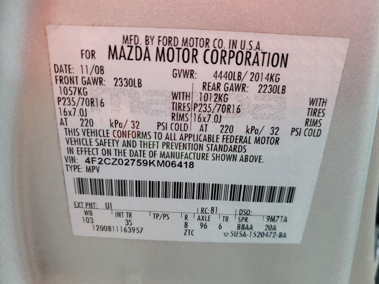 2009 Mazda Tribute - Image 13