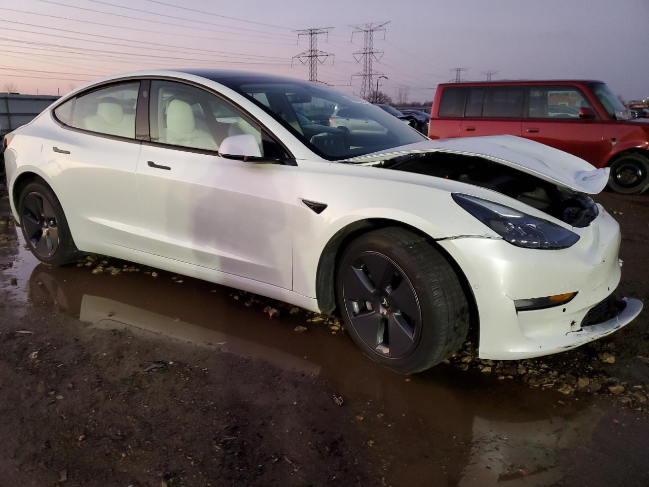 VIN 5YJ3E1EB7NF248687 2022 TESLA MODEL 3 no.4