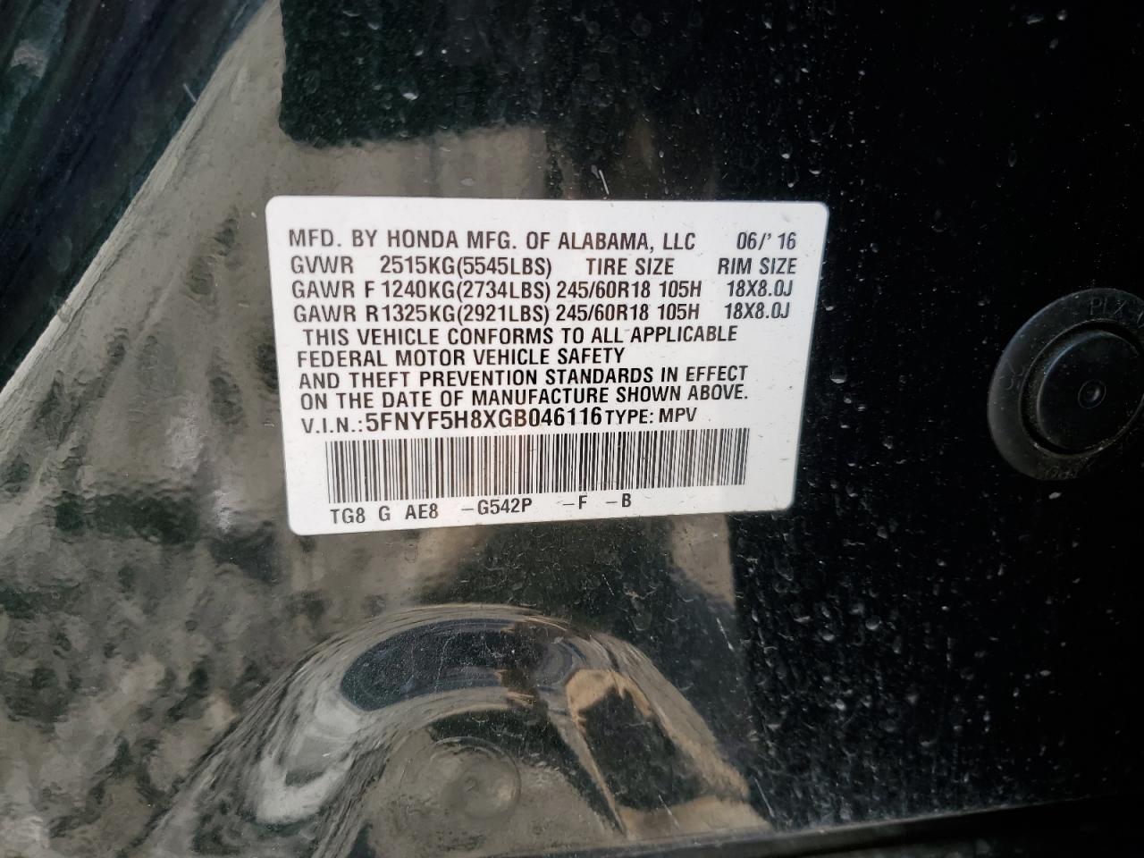 2016 Honda Pilot - Image 13