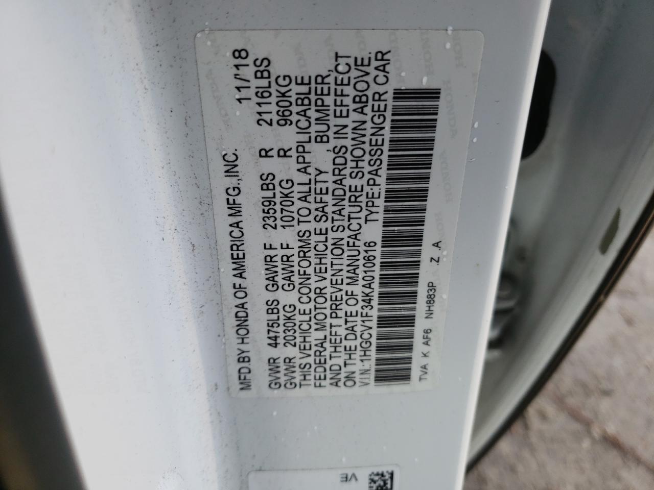 2019 Honda Accord - Image 12