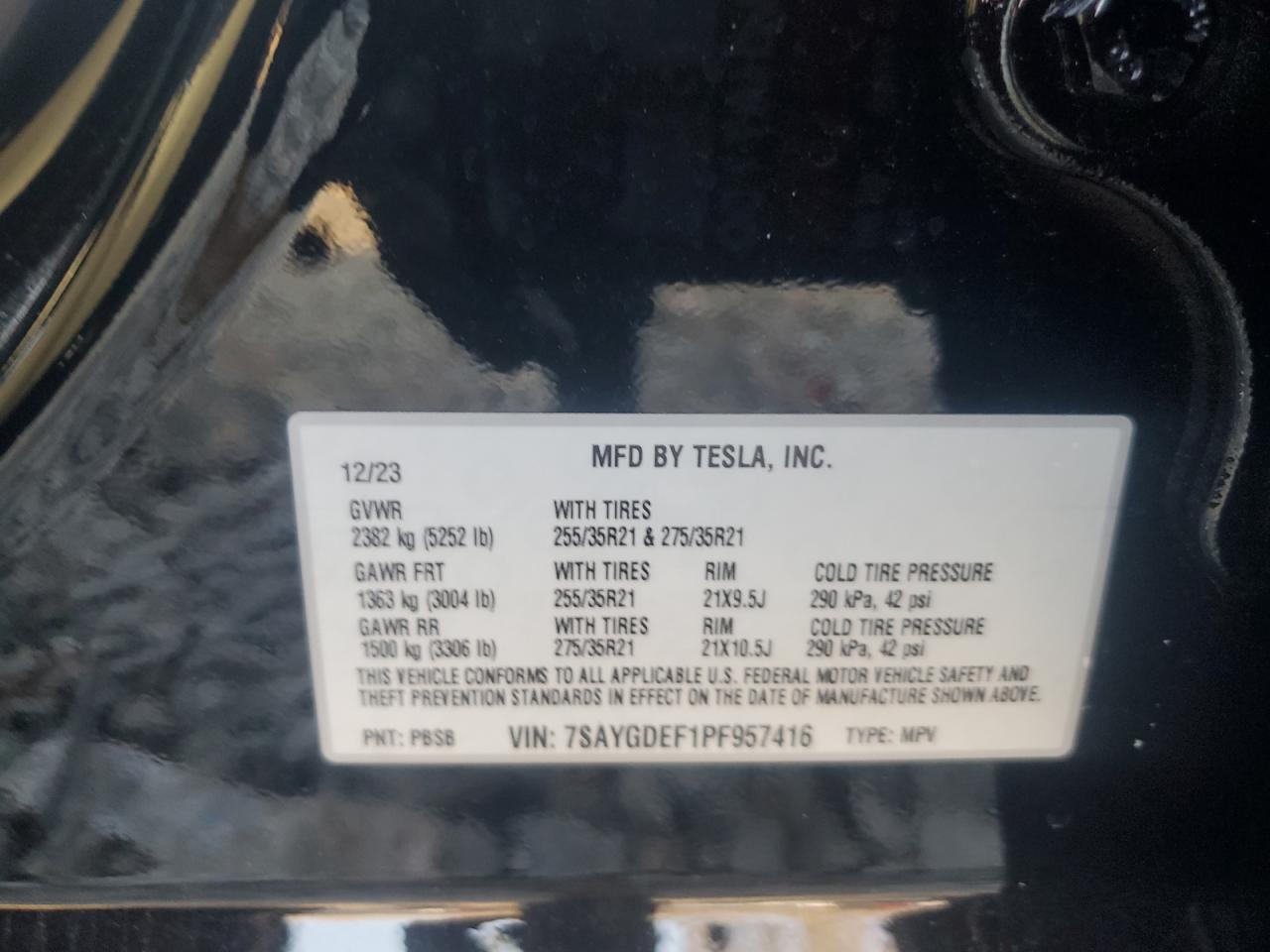 7SAYGDEF1PF957416 2023 TESLA MODEL Y - Image 13