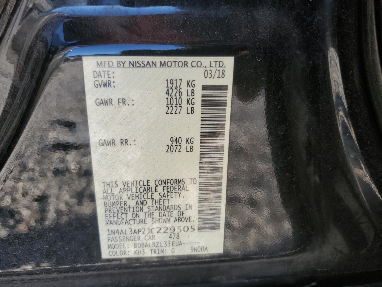 1N4AL3AP2JC229505 2018 NISSAN ALTIMA - Image 15