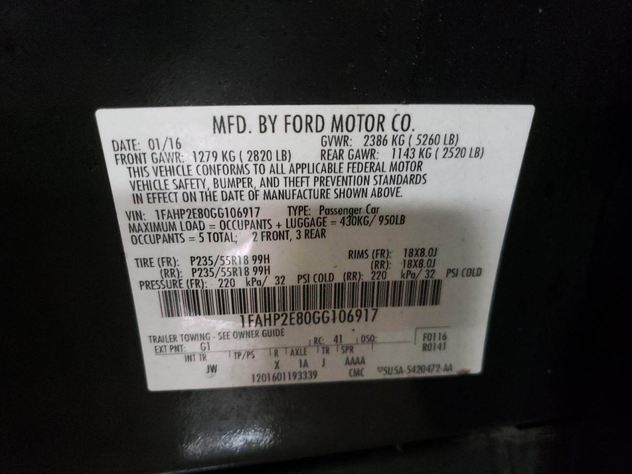 2016 Ford Taurus - Image 12