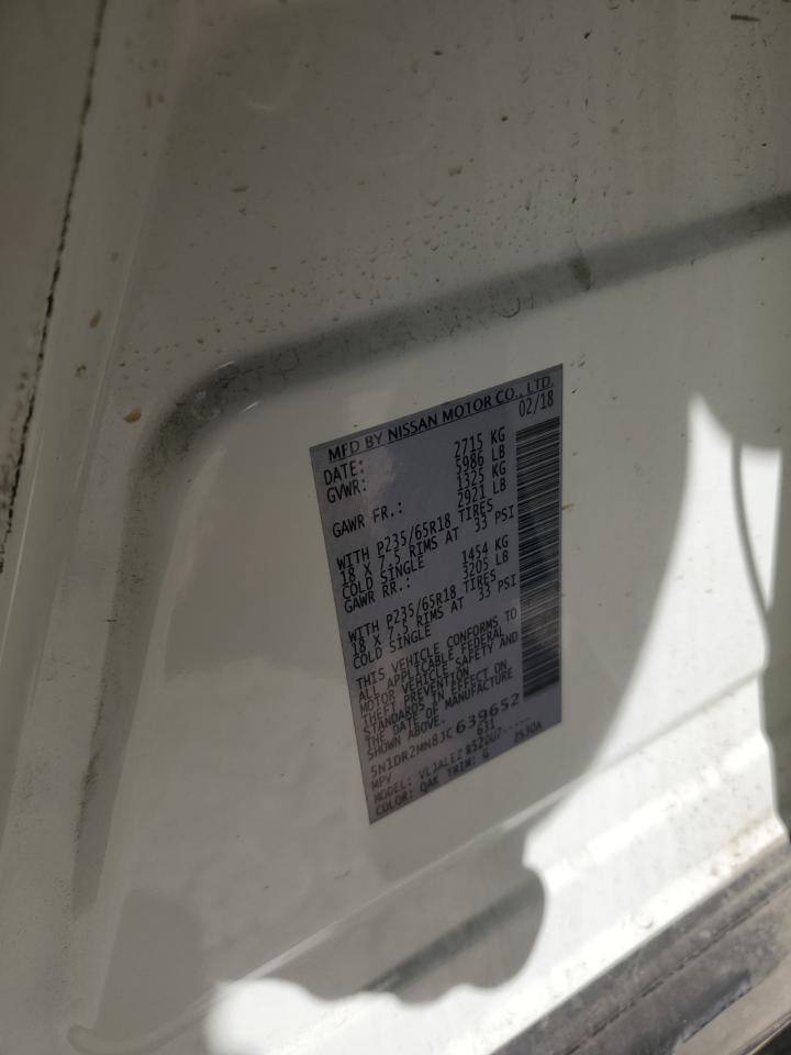 2018 Nissan Pathfinder S VIN: 5N1DR2MN8JC639652 Lot: 82783654