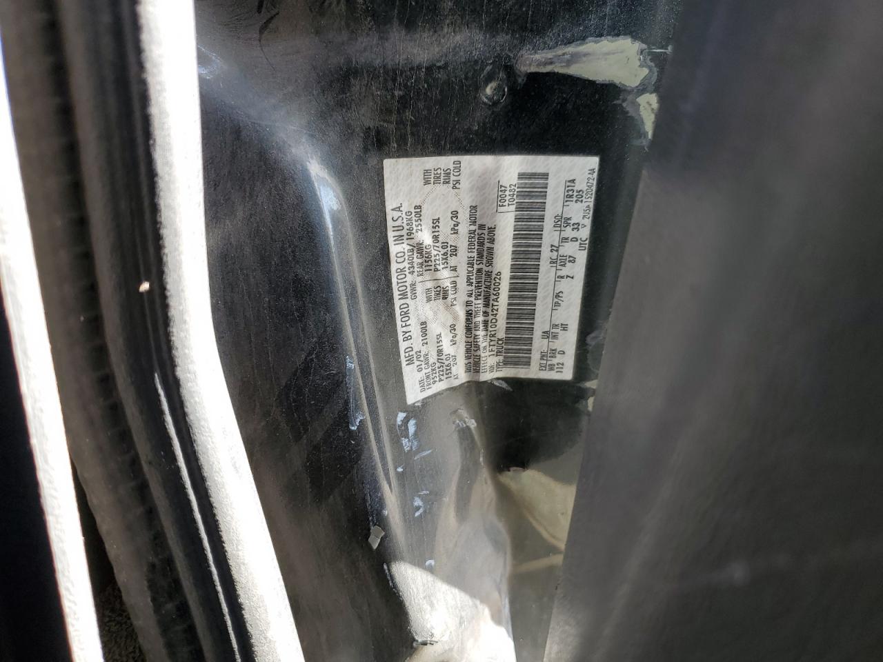 2002 Ford Ranger VIN: 1FTYR10D42TA60026 Lot: 53451005