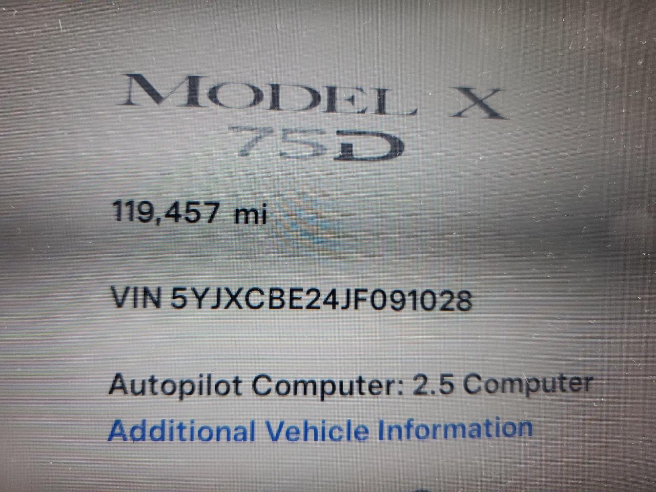 2018 Tesla Model X VIN: 5YJXCBE24JF091028 Lot: 81855074