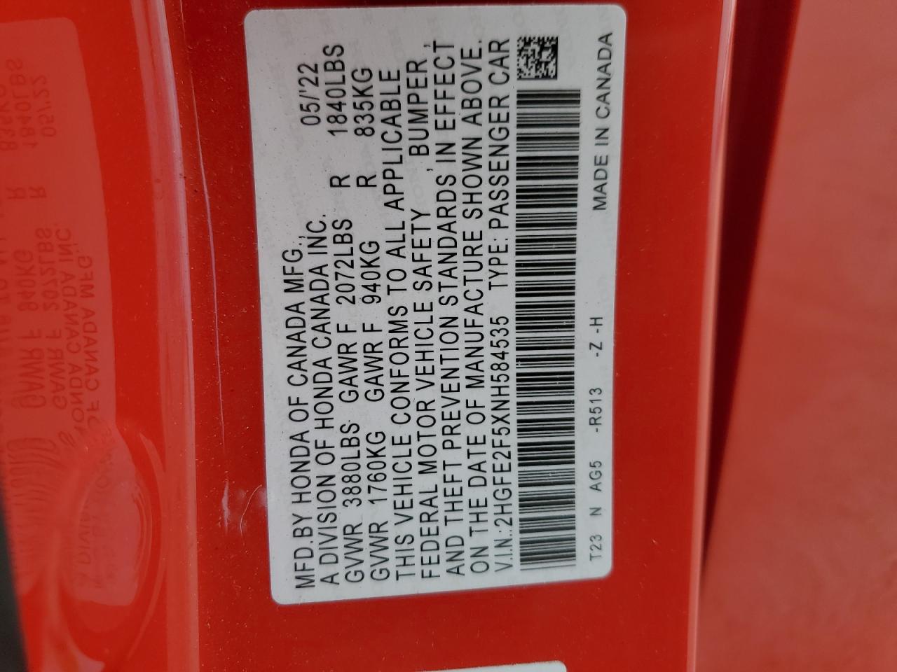 2022 Honda Civic - Image 13