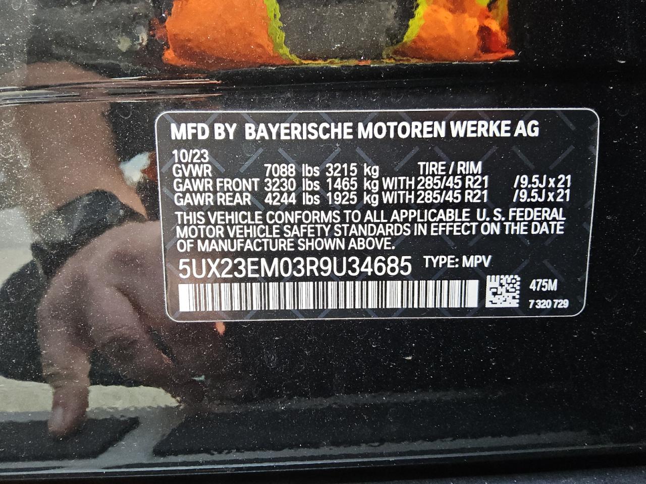 2024 BMW X7 xDrive40I VIN: 5UX23EM03R9U34685 Lot: 78987374