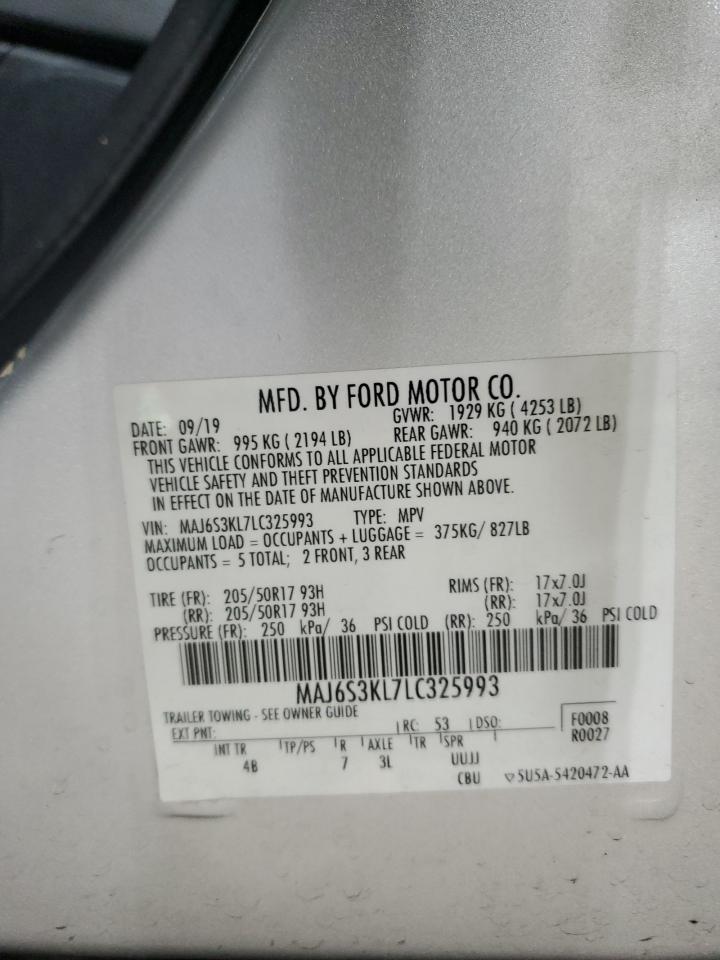 VIN MAJ6S3KL7LC325993 2020 FORD ECOSPORT no.13