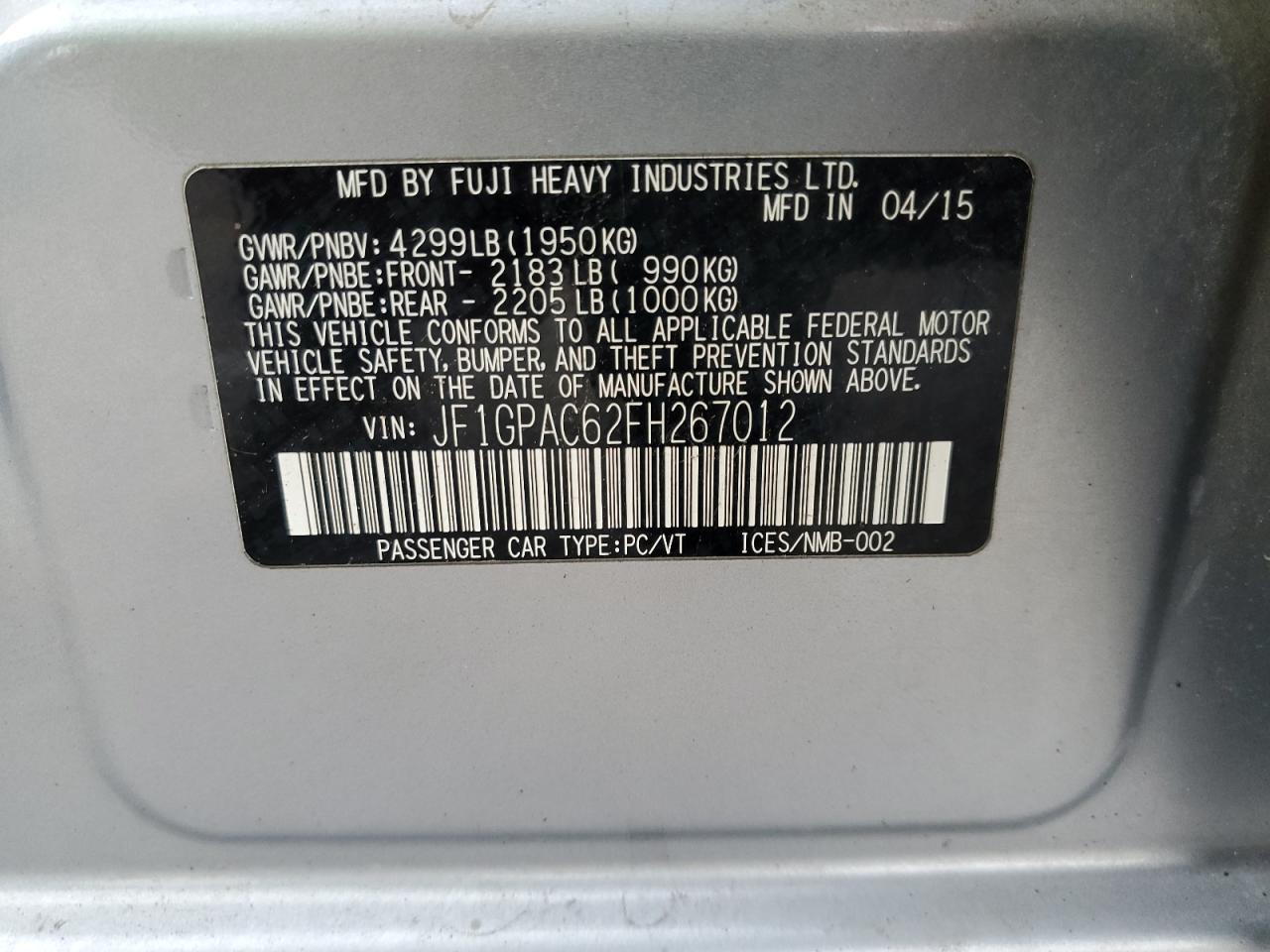 2015 Subaru Impreza - Image 15