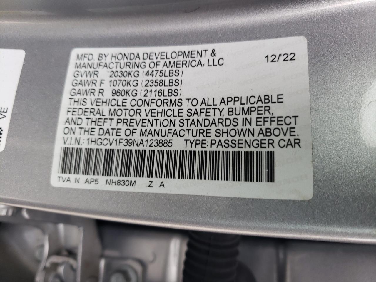 2022 Honda Accord - Image 14