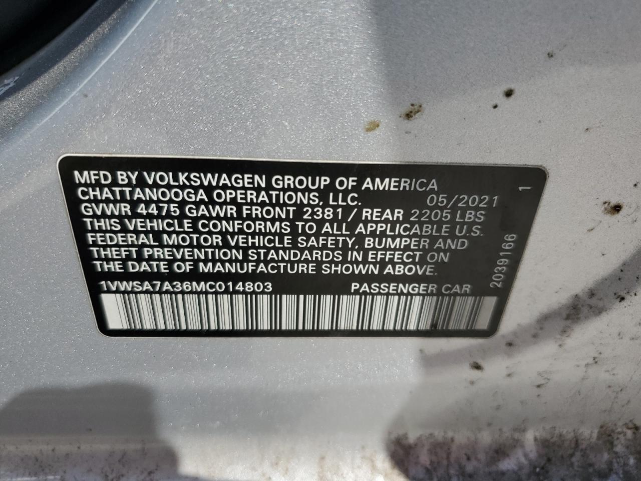 2021 Volkswagen Passat - Image 12