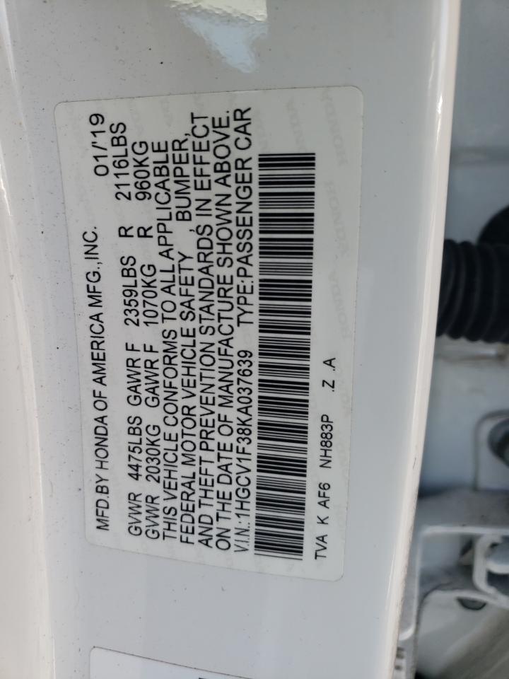 1HGCV1F38KA037639 2019 HONDA ACCORD - Image 15