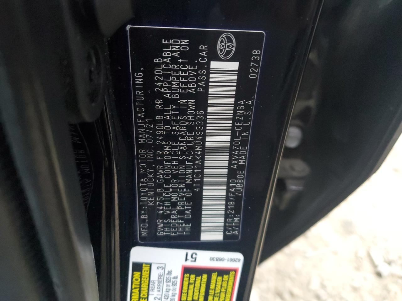 2021 Toyota Camry - Image 15