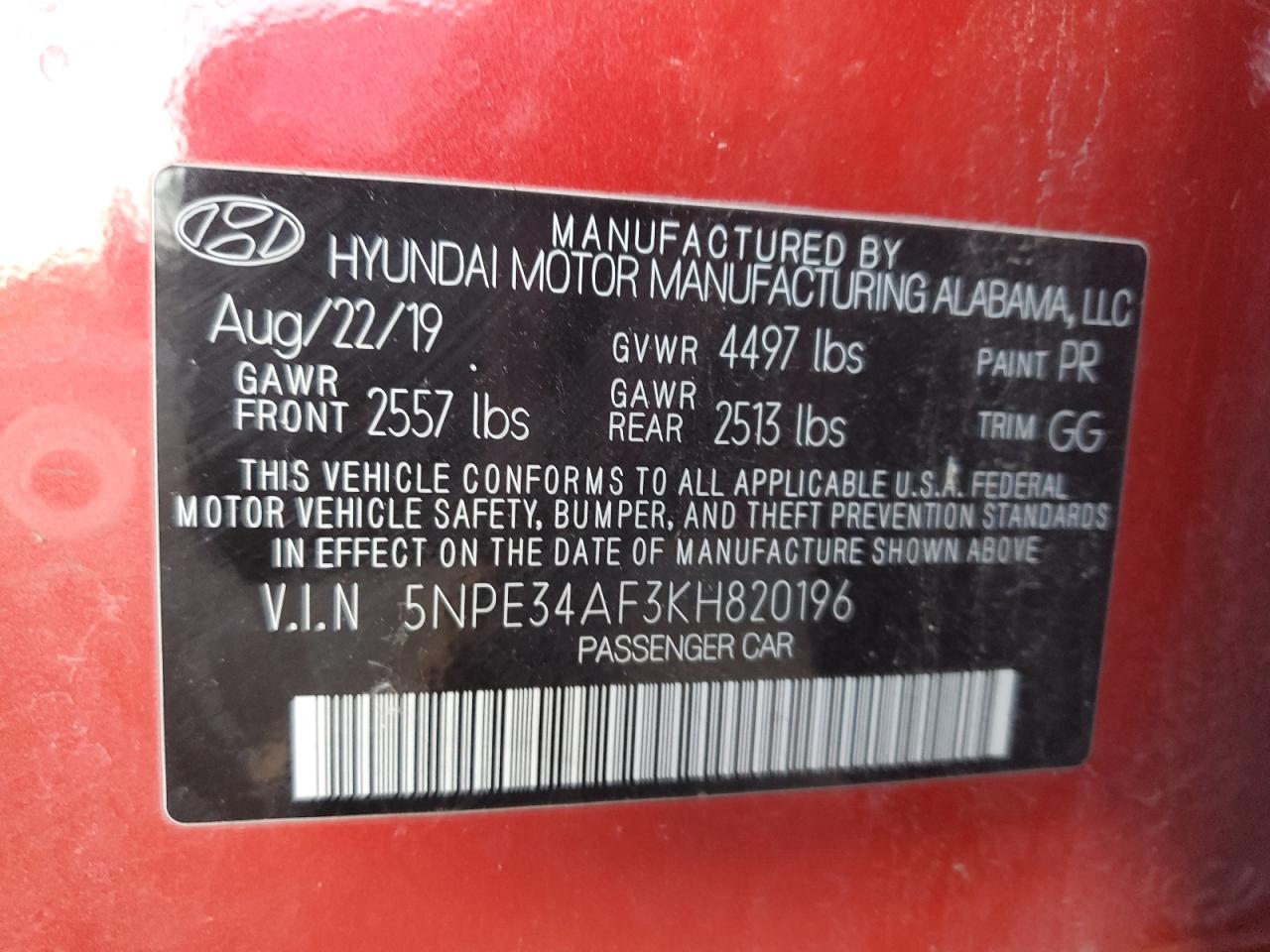 2019 Hyundai Sonata - Image 12
