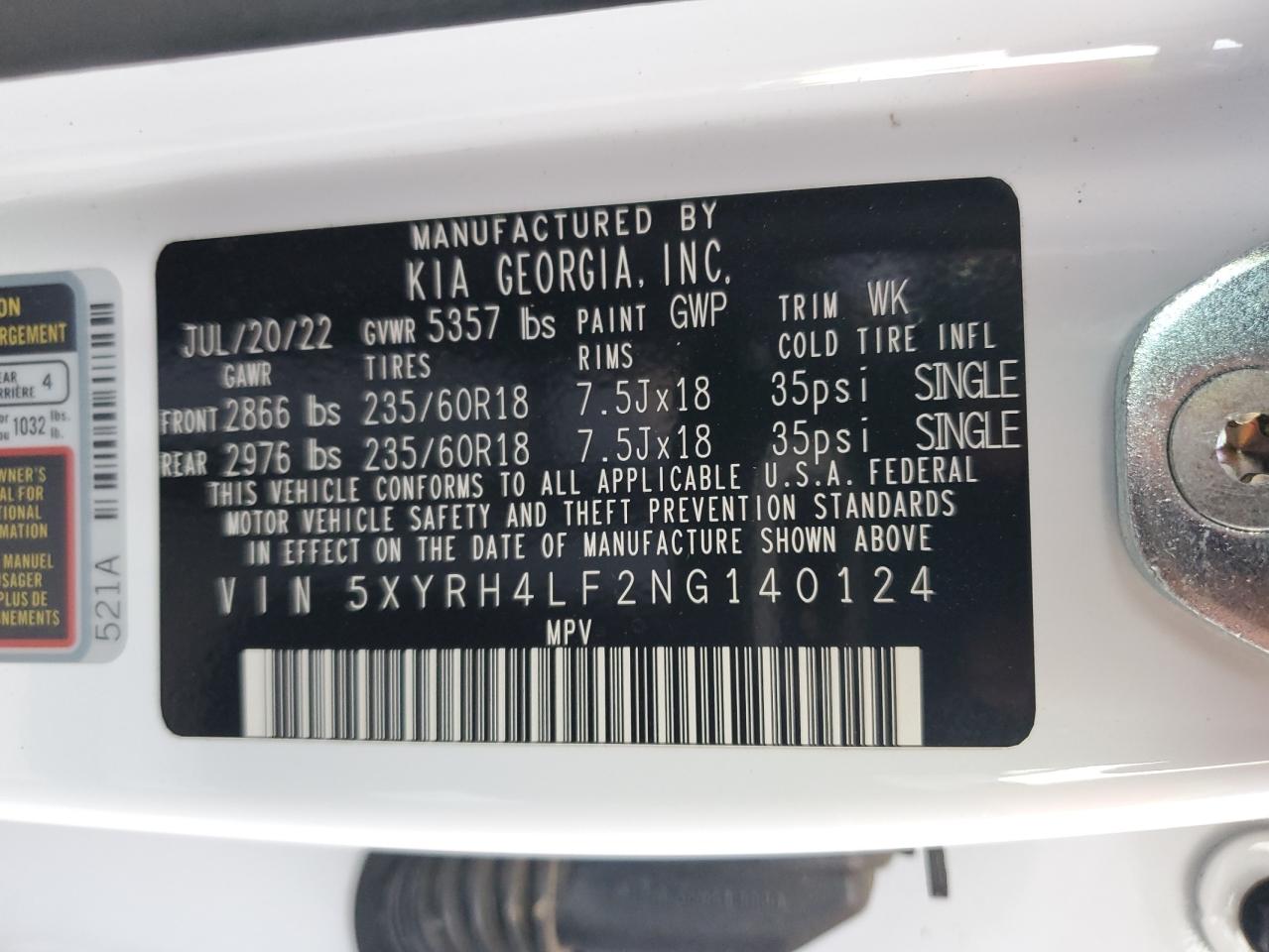 2022 Kia Sorento - Image 14