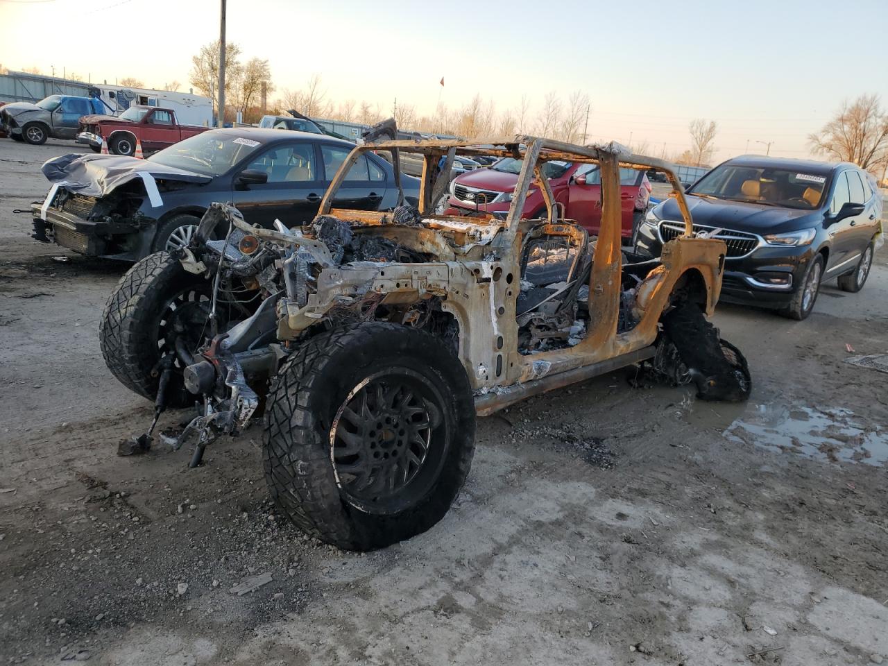 2018 Jeep Wrangler Unlimited Rubicon en Venta en Pekin, IL - Burn