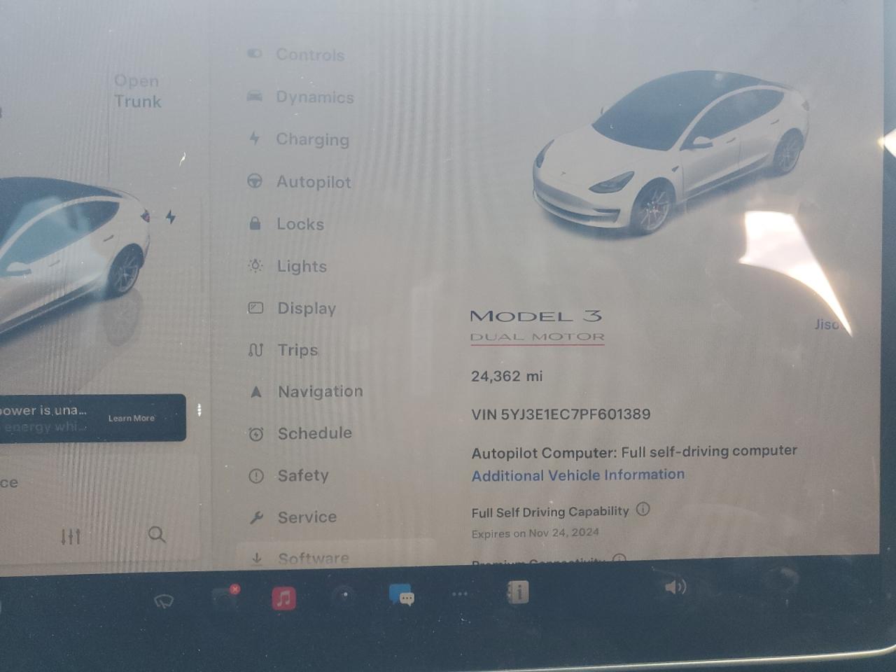 VIN 5YJ3E1EC7PF601389 2023 TESLA MODEL 3 no.9