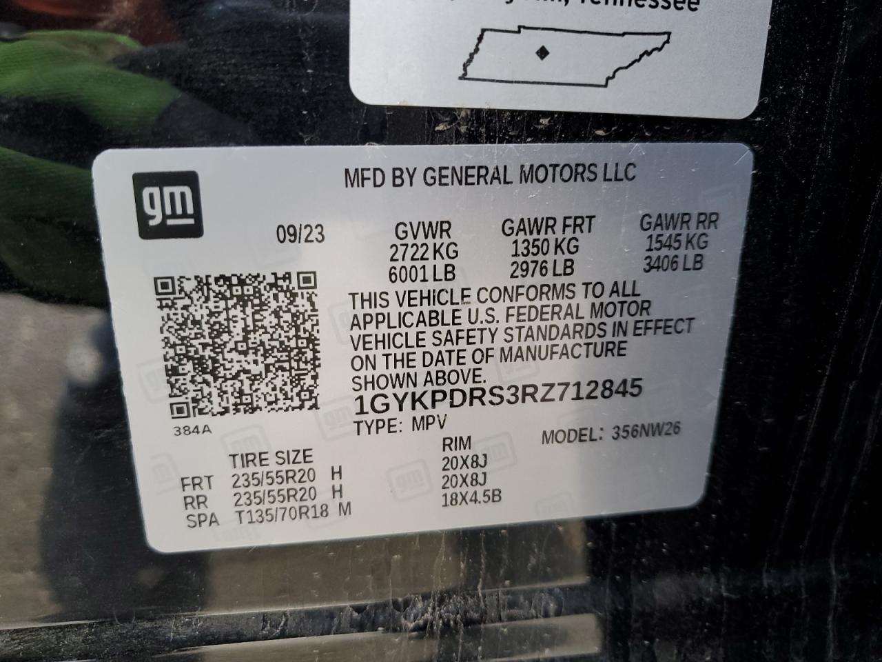 VIN 1GYKPDRS3RZ712845 2024 CADILLAC XT6 no.13