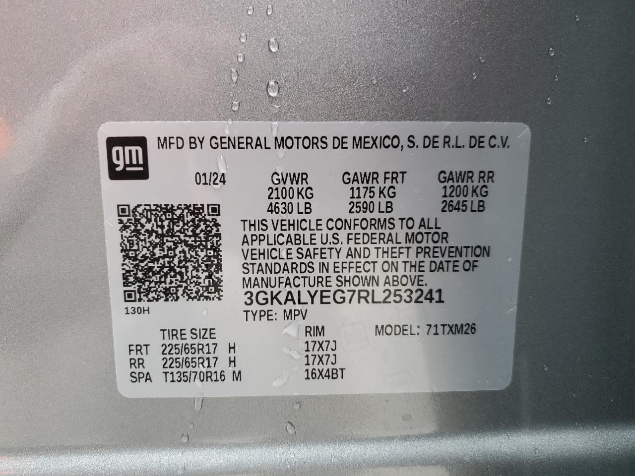 VIN 3GKALYEG7RL253241 2024 GMC TERRAIN AT no.14