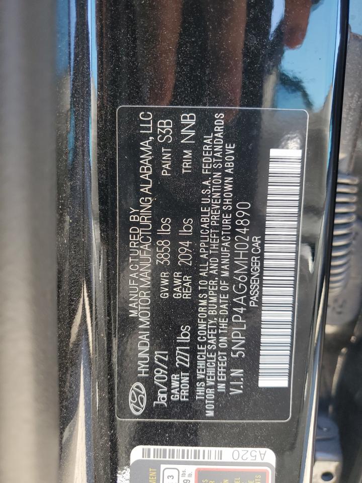 VIN 5NPLP4AG6MH024890 2021 HYUNDAI ELANTRA no.12