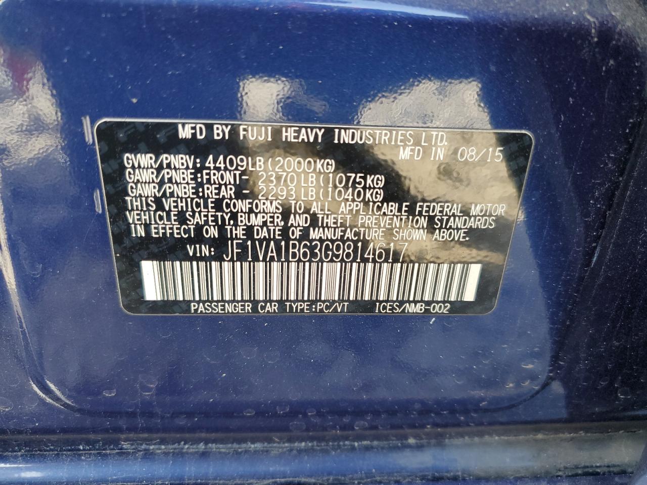 2016 Subaru WRX - Image 13