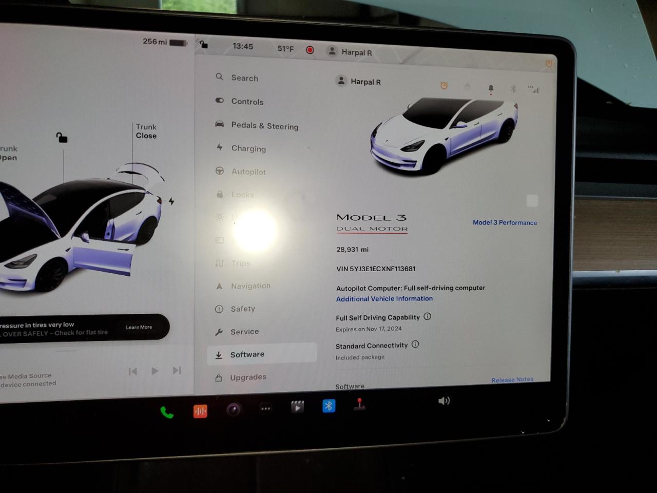 VIN 5YJ3E1ECXNF113681 2022 TESLA MODEL 3 no.9