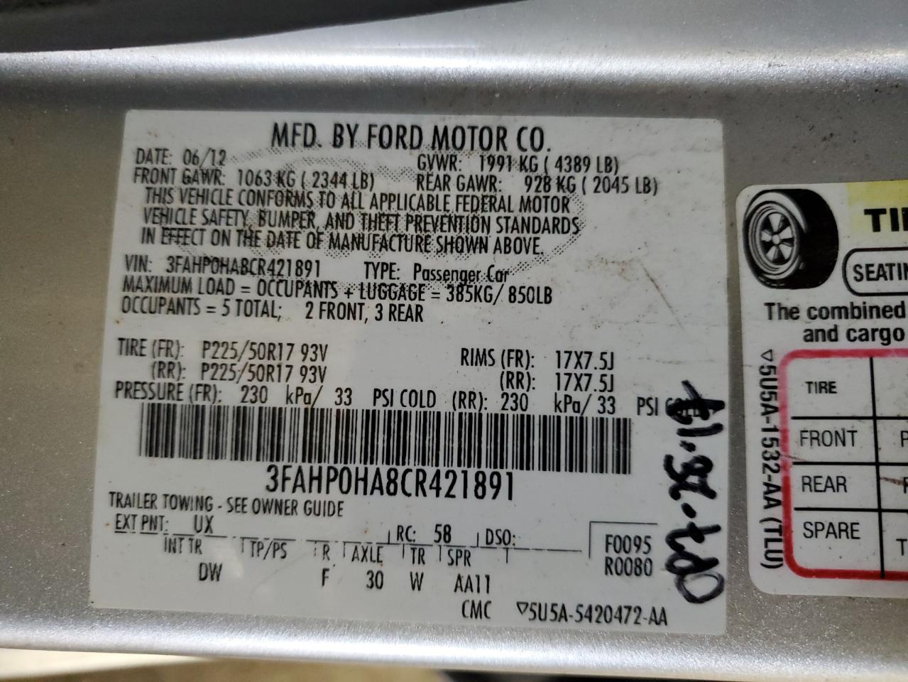 2012 Ford Fusion - Image 12
