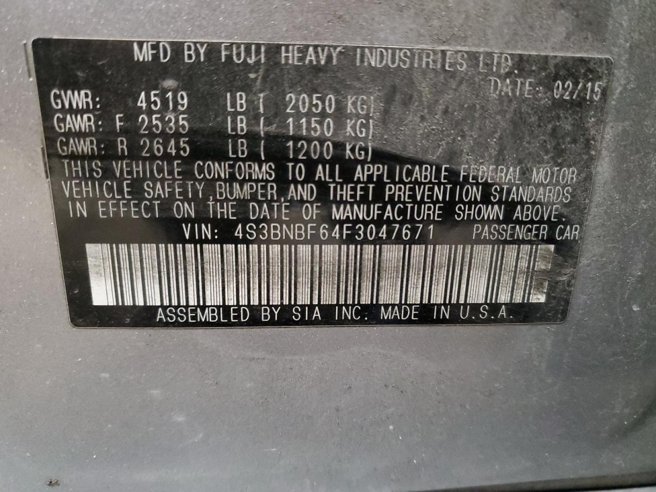 2015 Subaru Legacy - Image 12