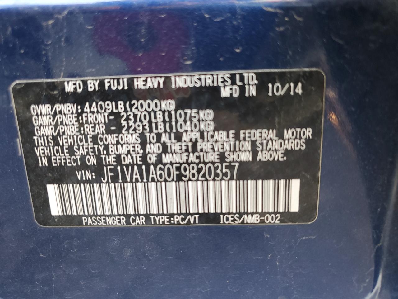 2015 Subaru WRX - Image 12