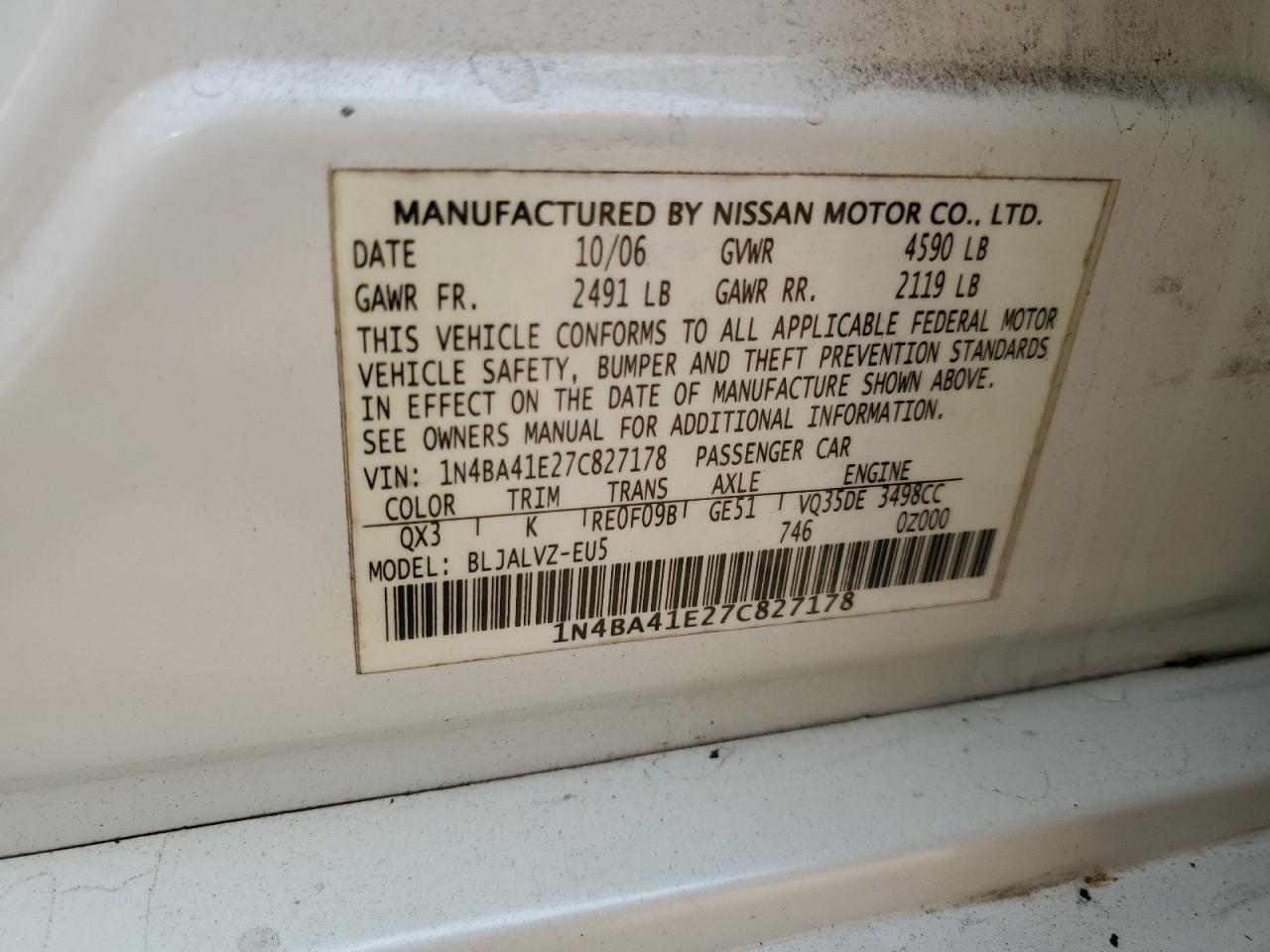 2007 Nissan Maxima - Image 15
